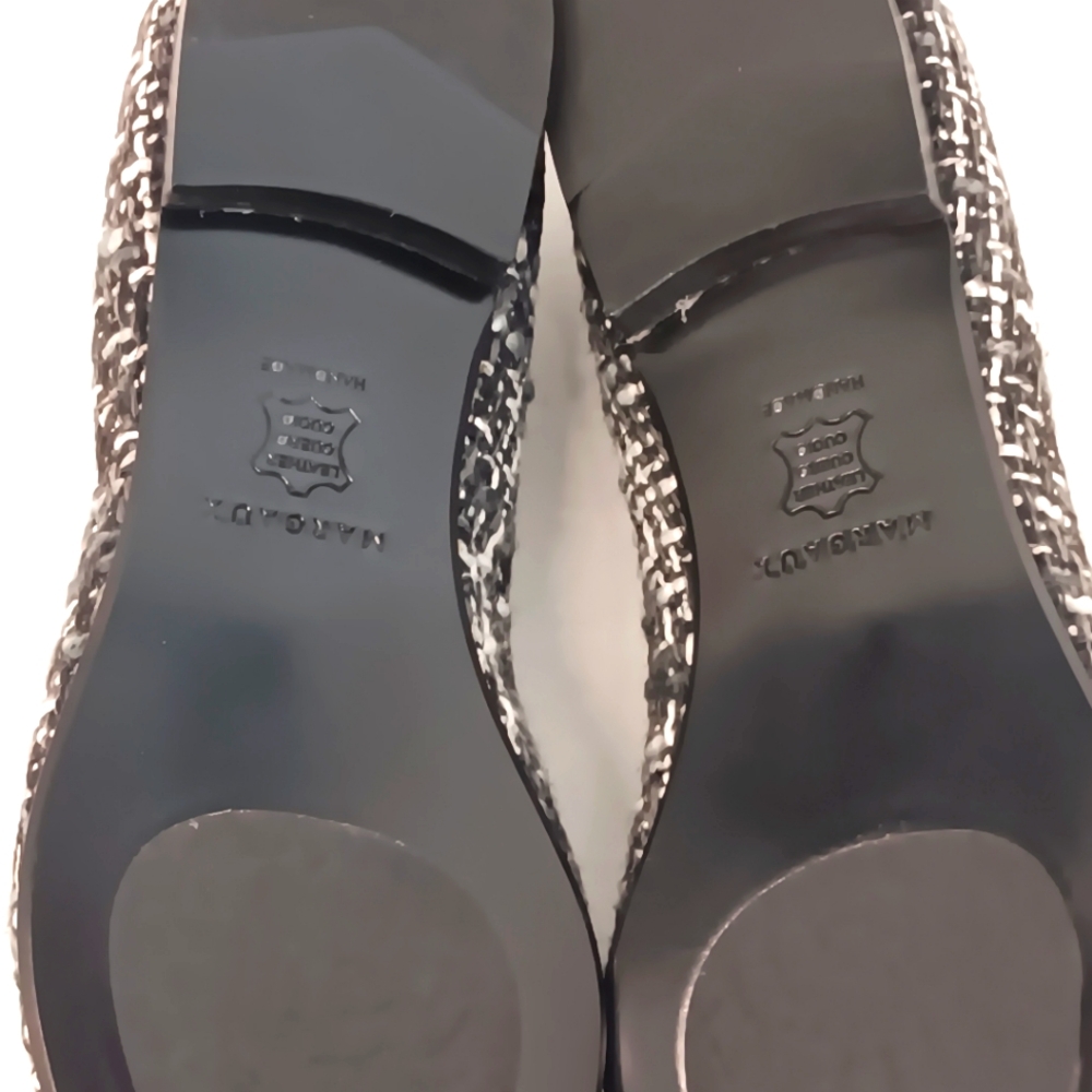 NEW Margaux Women's The Point Black/White Tweed Flats - EU39/US9 - Picture 12 of 14
